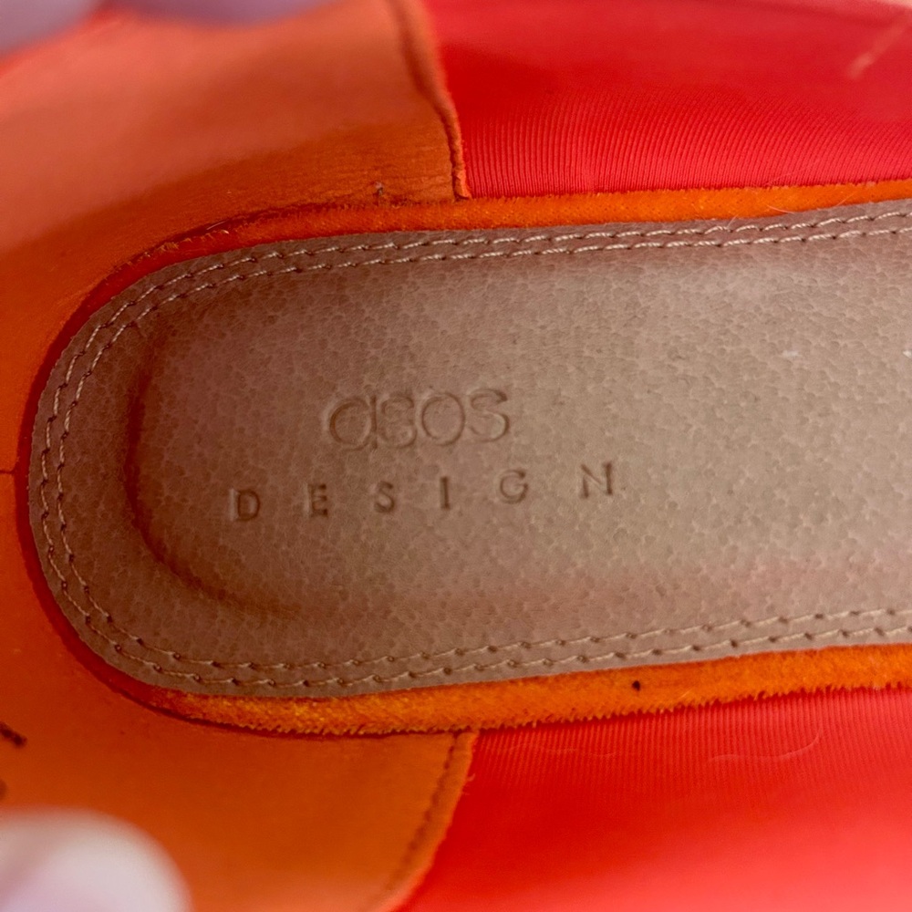 New ASOS Orange Flats with Bow Detail - Picture 5 of 7